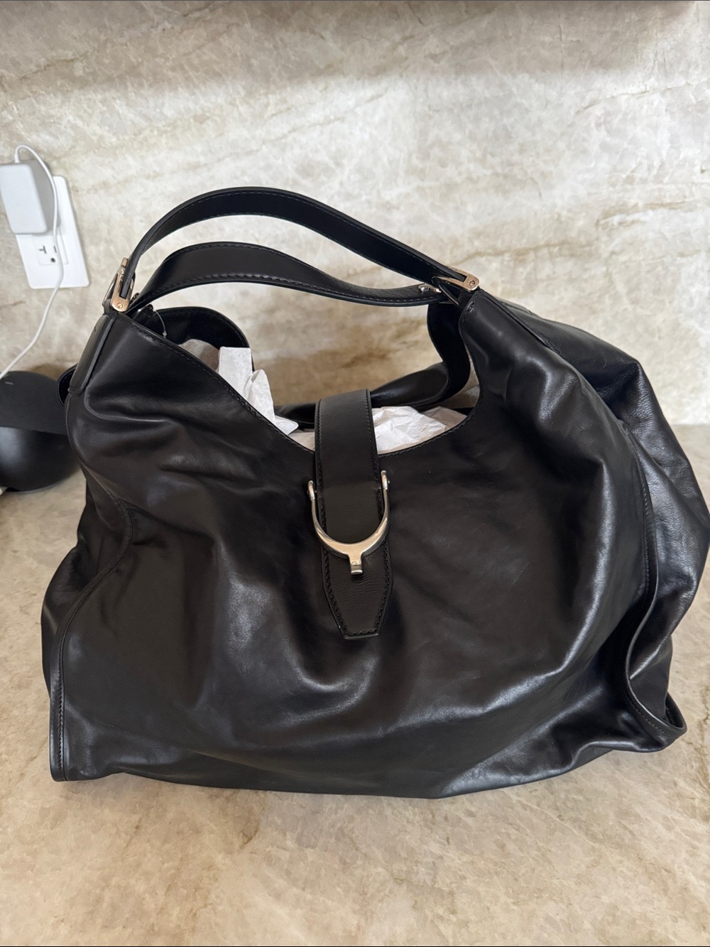Gucci Black Signature Canvas Tote never used